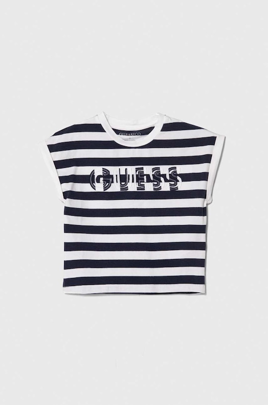Guess t-shirt dziecięcy wzorzyste granatowy J4RI09.K9NF3.PPYH