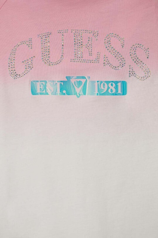 Детская хлопковая футболка Guess розовый J4RI12.K8HM4.PPYH
