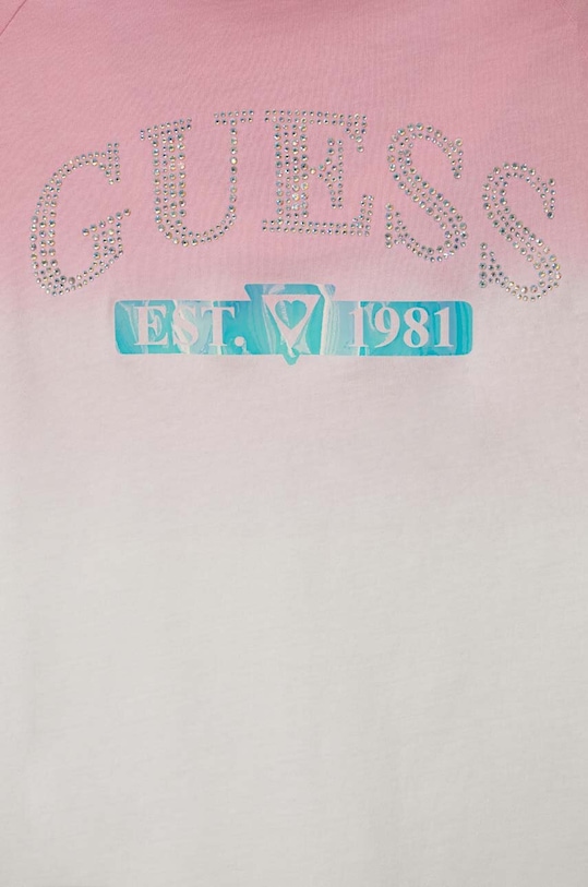 Guess tricou de bumbac pentru copii roz J4RI12.K8HM4.PPYH