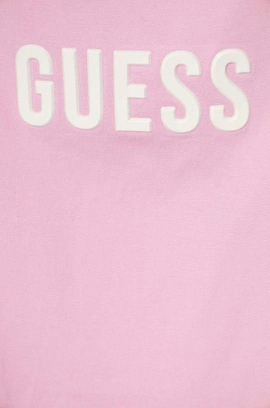Дівчинка Дитяча бавовняна футболка Guess J4RI14.K8HM4.PPYH рожевий