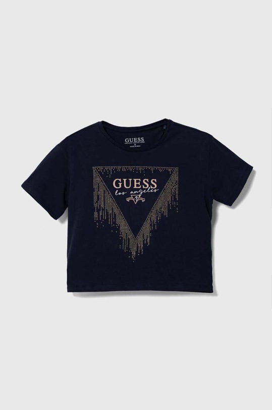 Guess t-shirt dziecięcy aplikacja granatowy J4RI24.K6YW4.PPYH