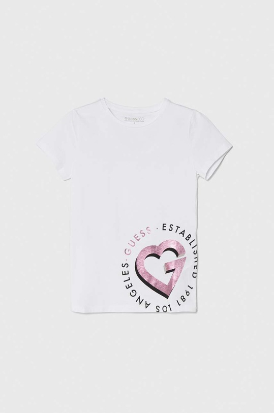 Guess t-shirt dziecięcy z elastanem biały J4RI27.K6YW4.PPYH