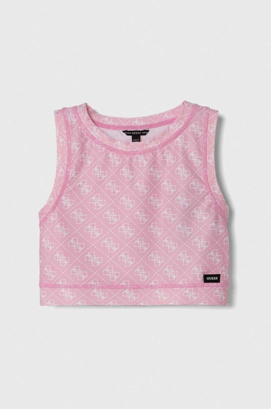 Guess top dziecięcy J4RI36.MC01P.PPYH różowy SS24