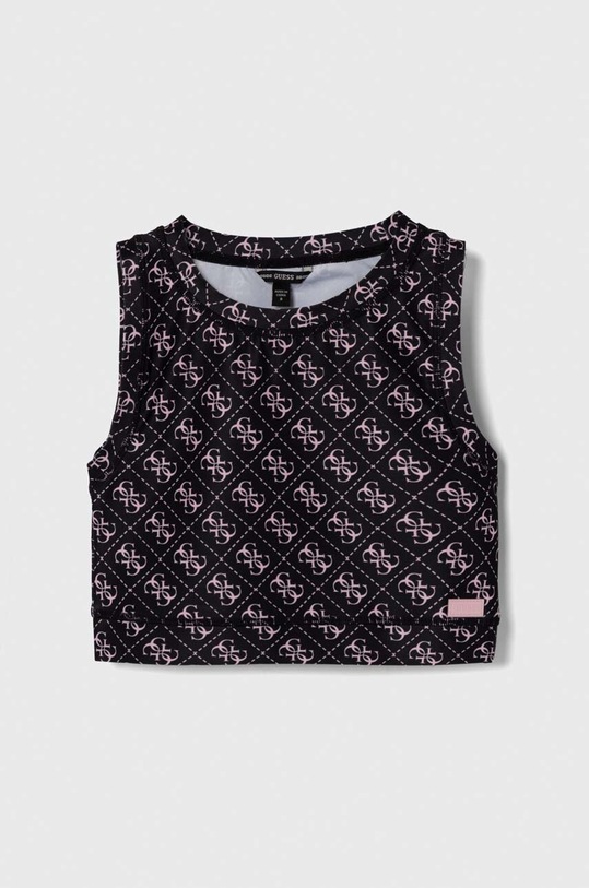 Guess top dziecięcy wzorzyste czarny J4RI36.MC01P.PPYH