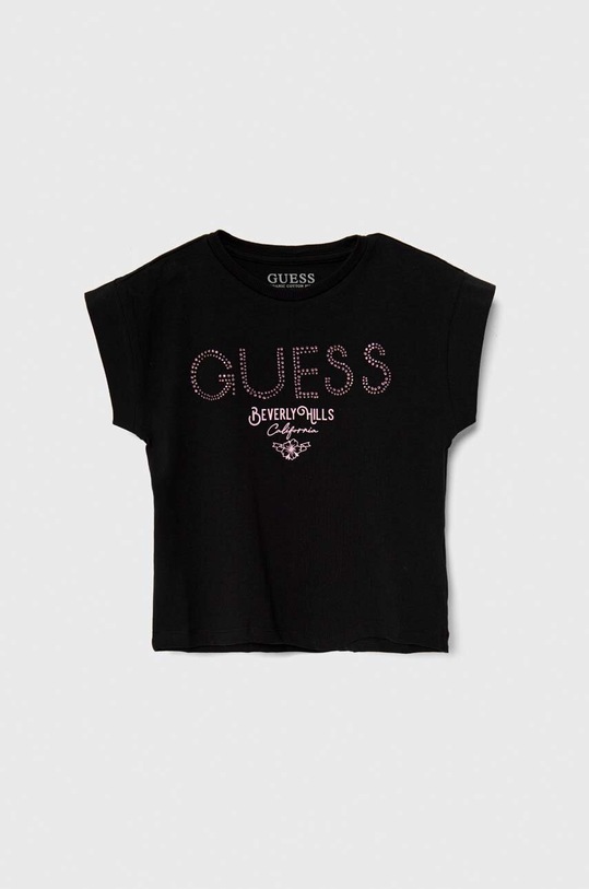 Дитяча футболка Guess аплікація чорний J4RI37.J1314.PPYH