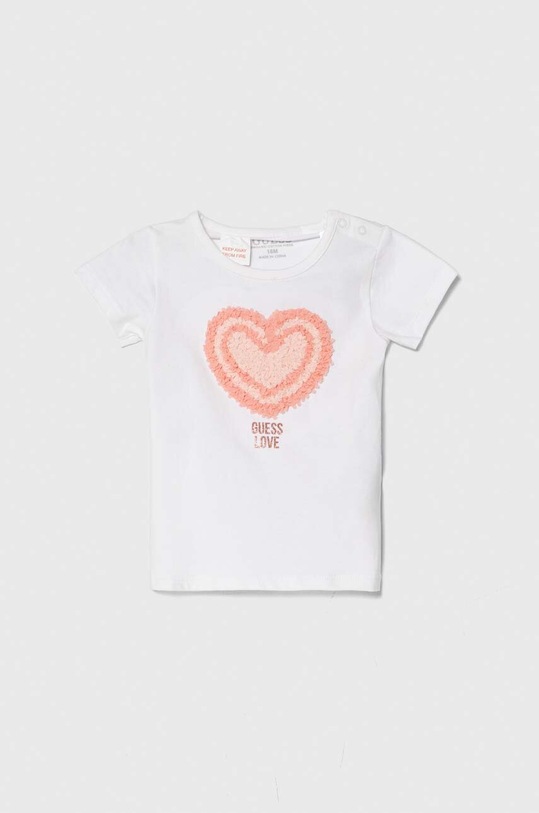 Guess t-shirt dziecięcy aplikacja biały K4RI18.K6YW4.PPYH