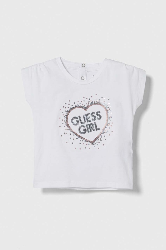 Dječja majica kratkih rukava Guess natpis bijela K4RI25.K6YW4.PPYH