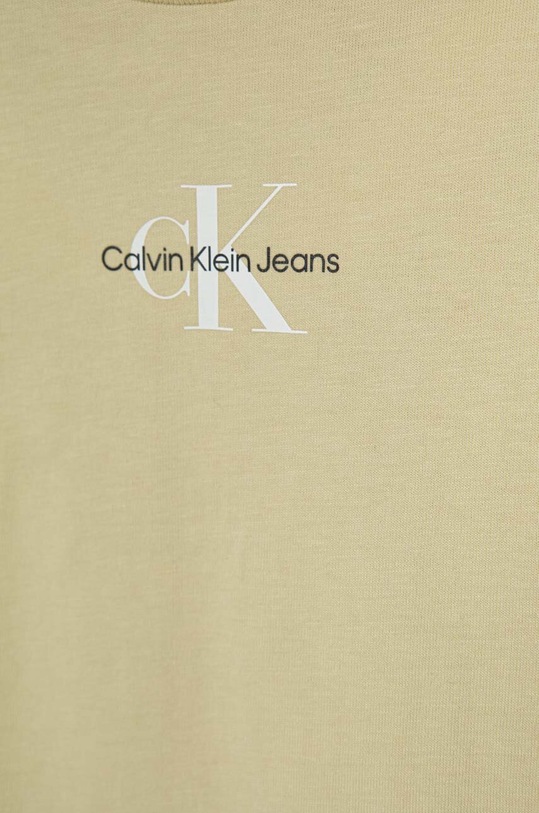 Κοριτσίστικα Παιδικό βαμβακερό μπλουζάκι Calvin Klein Jeans IG0IG01470.104.116.PPYH πράσινο