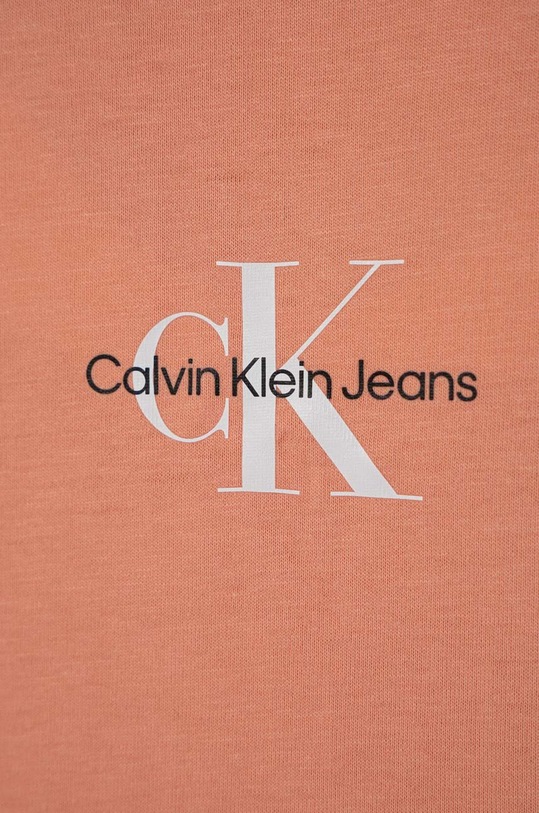 Dievča Detské bavlnené tričko Calvin Klein Jeans IG0IG01470.128.176.PPYH oranžová