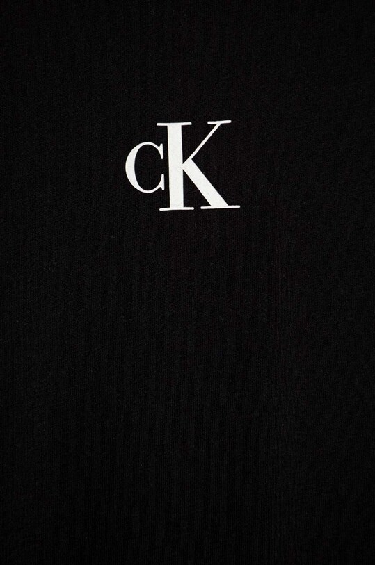 Девочка Детская хлопковая футболка Calvin Klein Jeans IG0IG02136.128.176.PPYH чёрный