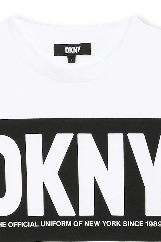 DÍVKA Dětské bavlněné tričko Dkny D60098.156.162 bílá