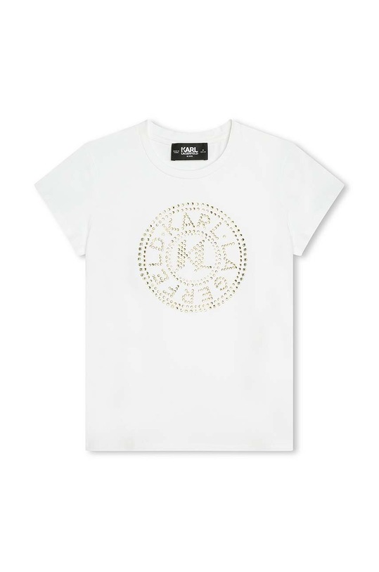 Dětské bavlněné tričko Karl Lagerfeld kulatý bílá Z30109.114.150