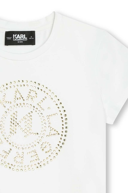 DÍVKA Dětské bavlněné tričko Karl Lagerfeld Z30109.114.150 bílá