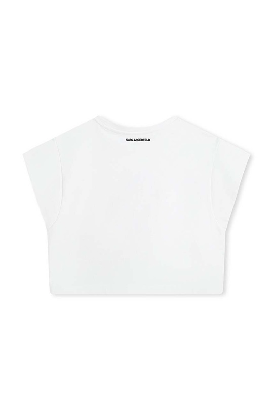 Karl Lagerfeld tricou de bumbac pentru copii Z30113.114.150 alb SS24