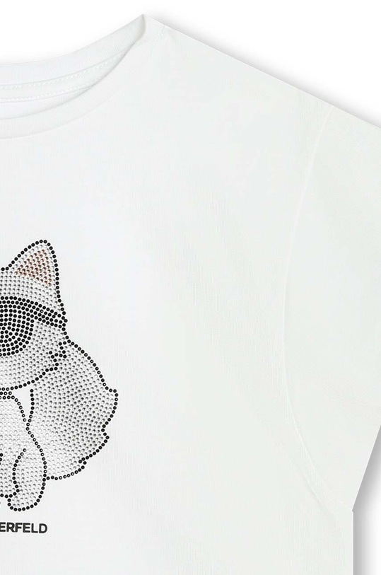 Fete Karl Lagerfeld tricou de bumbac pentru copii Z30113.114.150 alb
