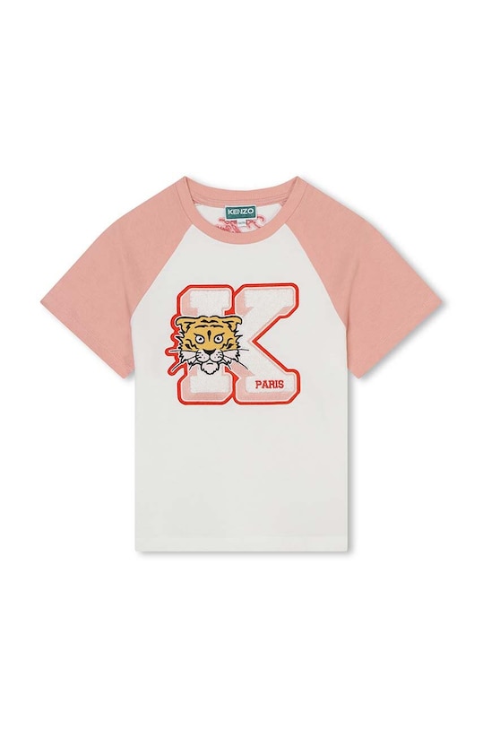 Kenzo Kids t-shirt bawełniany dziecięcy nadruk biały K60257.