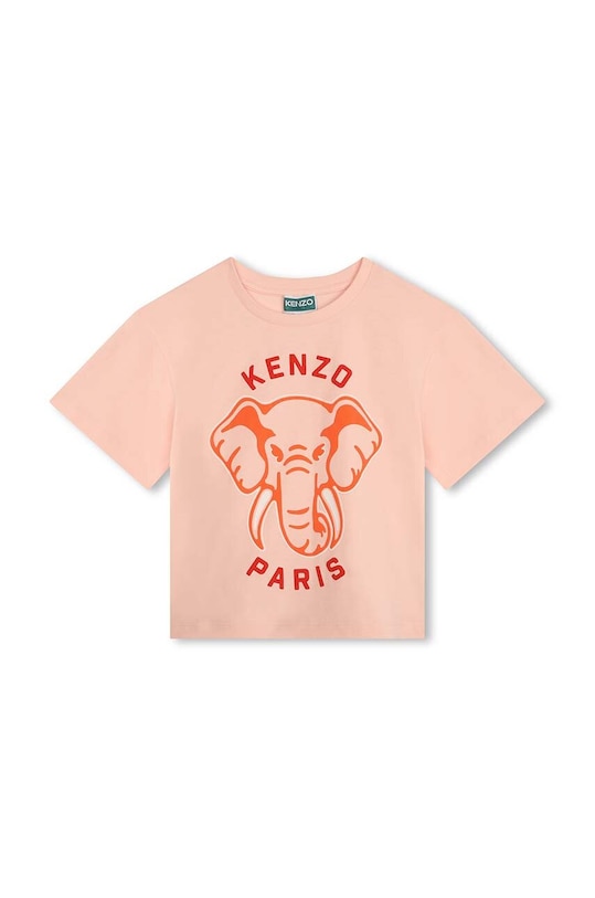 Kenzo Kids gyerek pamut póló pamut rózsaszín K60261.