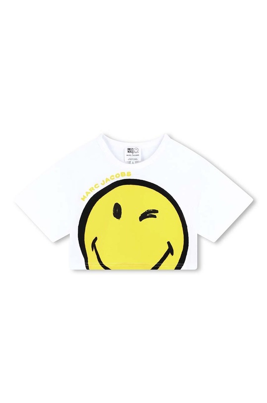 Detské bavlnené tričko Marc Jacobs x Smiley W60117.114.150 biela SS24