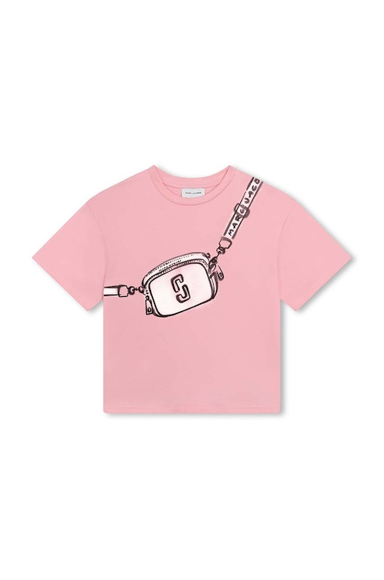 Marc Jacobs t-shirt bawełniany dziecięcy nadruk różowy W60207.114.150