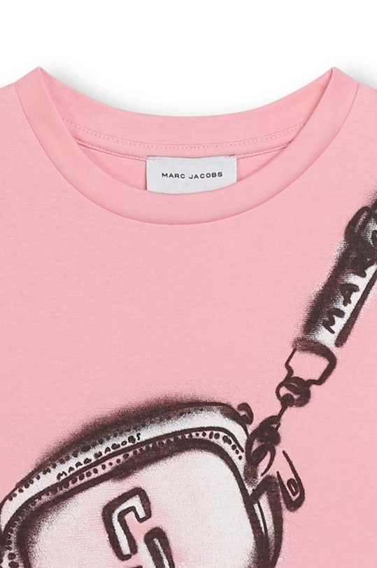 Dziewczynka Marc Jacobs t-shirt bawełniany dziecięcy W60207.114.150 różowy