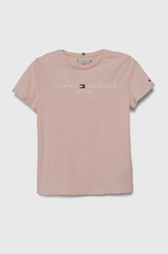 Tommy Hilfiger t-shirt bawełniany dziecięcy nadruk różowy KG0KG05242.128.176.PPYH