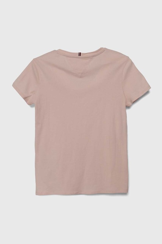 Otroška bombažna kratka majica Tommy Hilfiger KG0KG05242.128.176.PPYH roza SS24