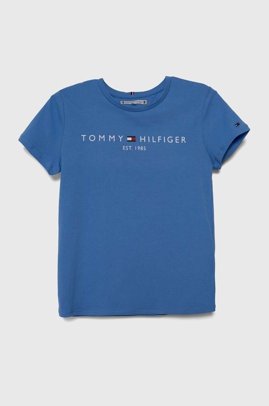 Tommy Hilfiger t-shirt bawełniany dziecięcy nadruk niebieski KG0KG05242.128.176.PPYH