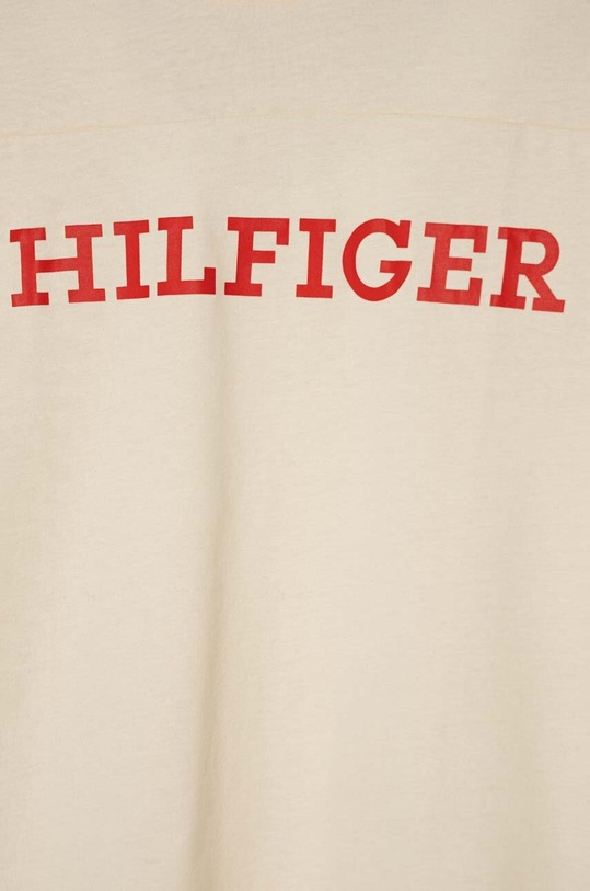 Dziewczynka Tommy Hilfiger t-shirt bawełniany dziecięcy KG0KG07717.PPYH beżowy