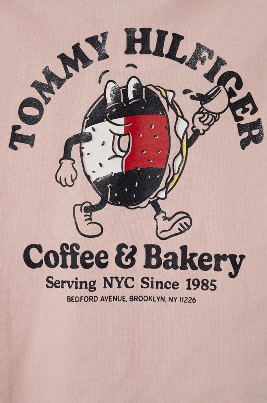 Djevojčice Dječja pamučna majica kratkih rukava Tommy Hilfiger KG0KG07837.98.122.PPYH roza