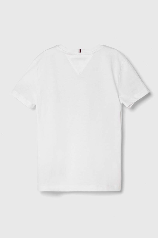 Tommy Hilfiger t-shirt in cotone per bambini KG0KG07837.128.176.PPYH bianco SS24