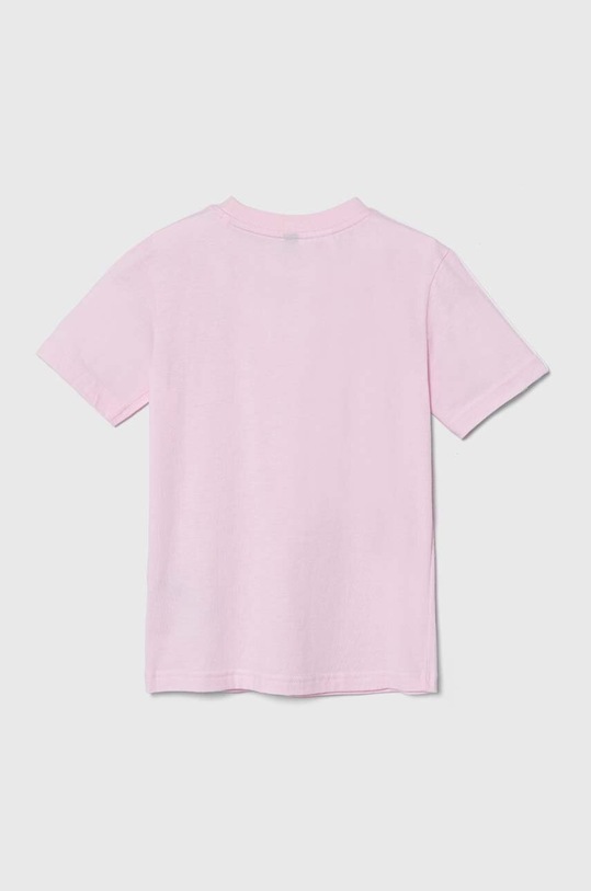 Παιδικό βαμβακερό μπλουζάκι adidas IS2446 ροζ SS24