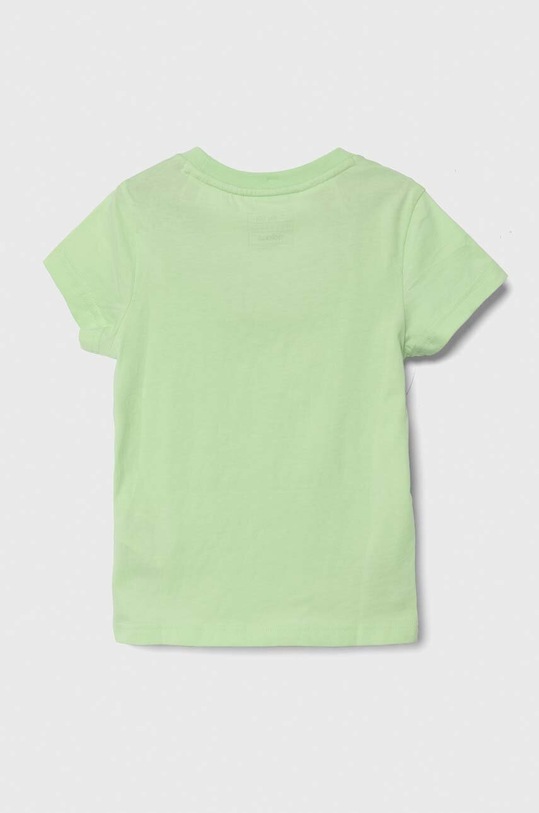 Παιδικό βαμβακερό μπλουζάκι adidas IS2643 πράσινο SS24