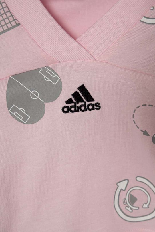 Djevojčice Dječja pamučna majica kratkih rukava adidas IS3769 roza