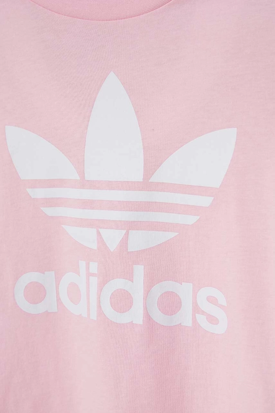 Fete adidas Originals tricou de bumbac pentru copii IN8446 roz