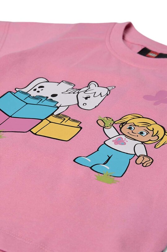 Fete Lego tricou de bumbac pentru copii 12011203.G roz