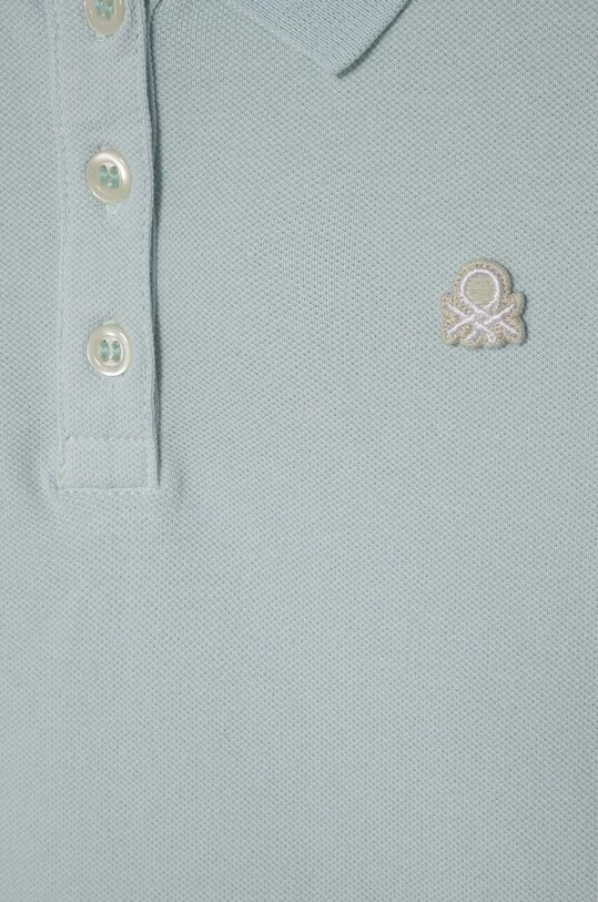 Fete United Colors of Benetton tricou polo copii 3WG9C300O.G.Seas.PPYH albastru
