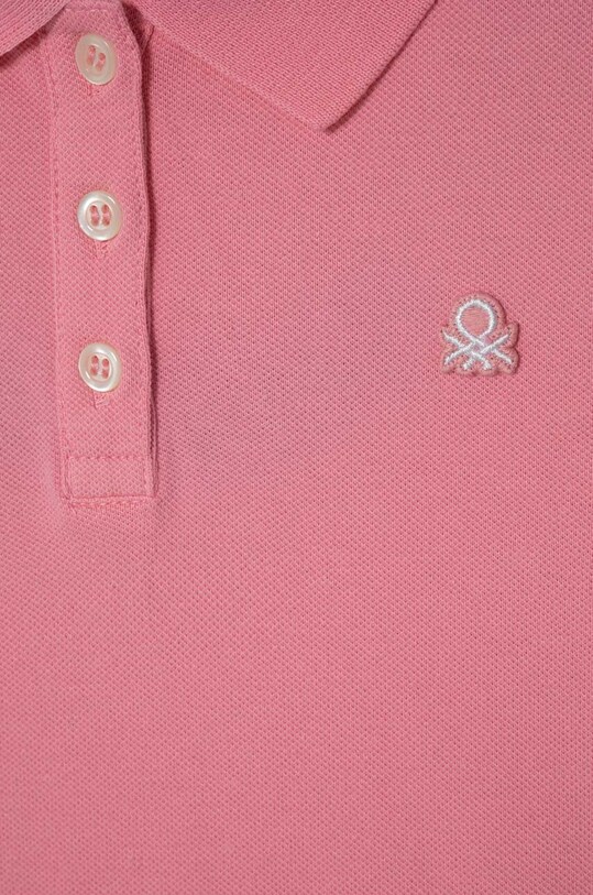 Fete United Colors of Benetton tricou polo copii 3WG9C300O.G.Seas.PPYH roz