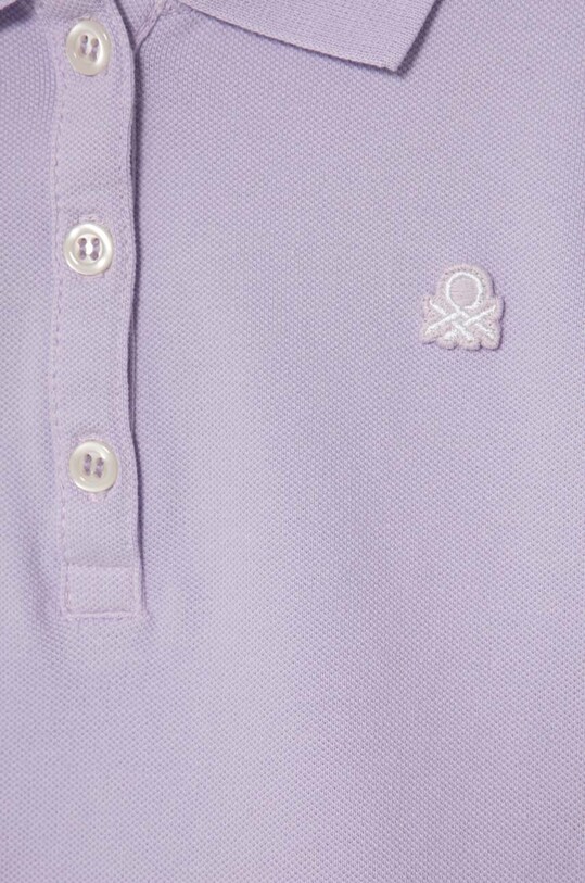 Fete United Colors of Benetton tricou polo copii 3WG9G300A.P.Seas.PPYH violet