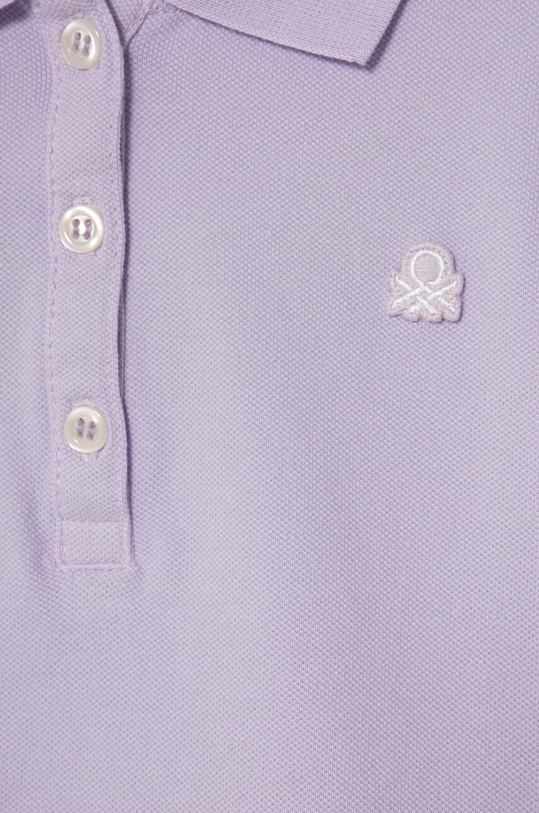 DÍVKA Dětské polo tričko United Colors of Benetton 3WG9G300A.P.Seas.PPYH fialová