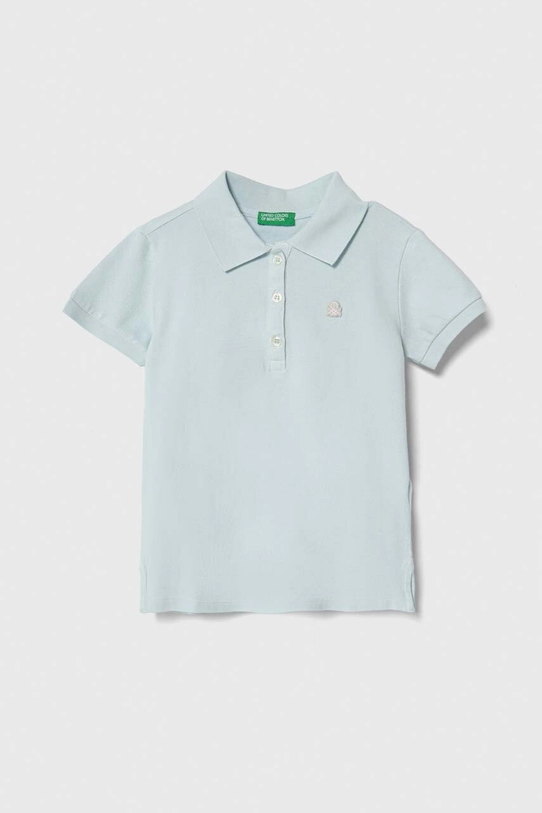 United Colors of Benetton polo dziecięce z elastanem niebieski 3WG9G300A.P.Seas.PPYH