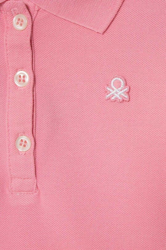 Fete United Colors of Benetton tricou polo copii 3WG9G300A.P.Seas.PPYH roz