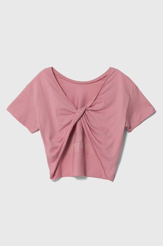 Sisley tricou de bumbac pentru copii 3096X104A.G.Seasonal roz SS24