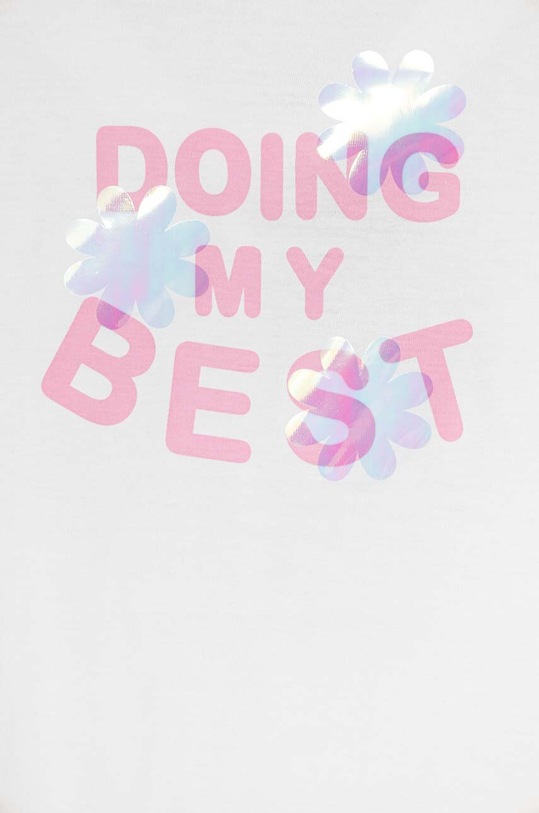 DÍVKA Dětské bavlněné tričko United Colors of Benetton 3096G10E5.P.Seasonal béžová