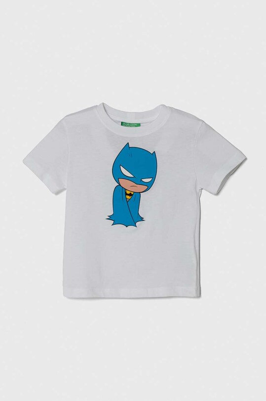 Dječja pamučna majica kratkih rukava United Colors of Benetton pamuk bijela 3096G10E9.P.Seasonal