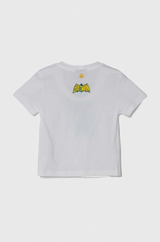 United Colors of Benetton tricou de bumbac pentru copii 3096G10E9.P.Seasonal alb SS24