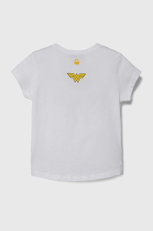 Detské bavlnené tričko United Colors of Benetton 3096G10EC.P.Seasonal biela SS24
