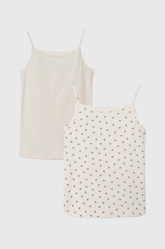 United Colors of Benetton top copii 2-pack cu modele bej 378Y0H00L.G.Seasonal