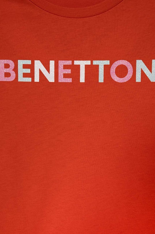 Djevojčice Dječja pamučna majica kratkih rukava United Colors of Benetton 3I1XC10H8.G.Seasonal narančasta