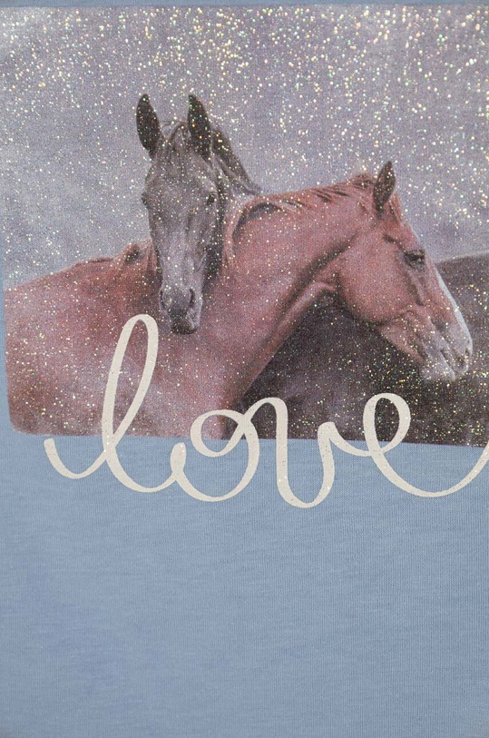 Dziewczynka United Colors of Benetton t-shirt bawełniany dziecięcy 3I1XC10HS.G.Seasonal niebieski