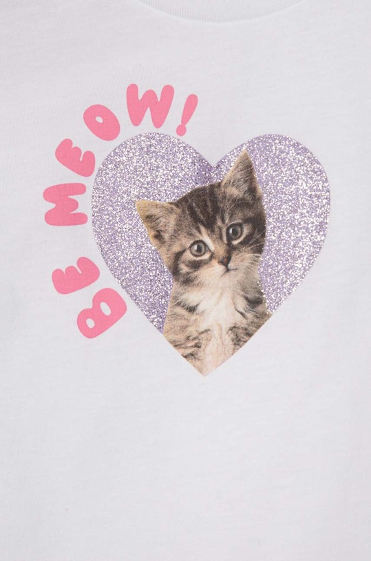 Dziewczynka United Colors of Benetton t-shirt bawełniany dziecięcy 3I1XG10DR.P.Seasonal biały